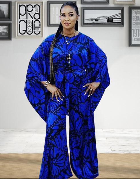 Muslim Abaya Romper with Half Sleeves and Printing